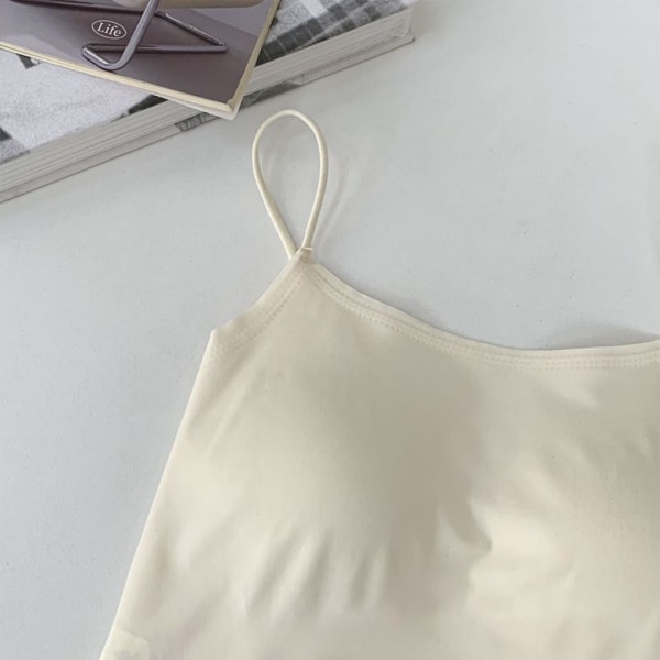 Naisten Camisole henkselit BEIGE Beige