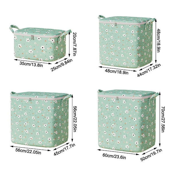 Sammenfoldelige Opbevaringskurve Quilt Opbevaringspose 100L-48X44X48 100L-48x44x48