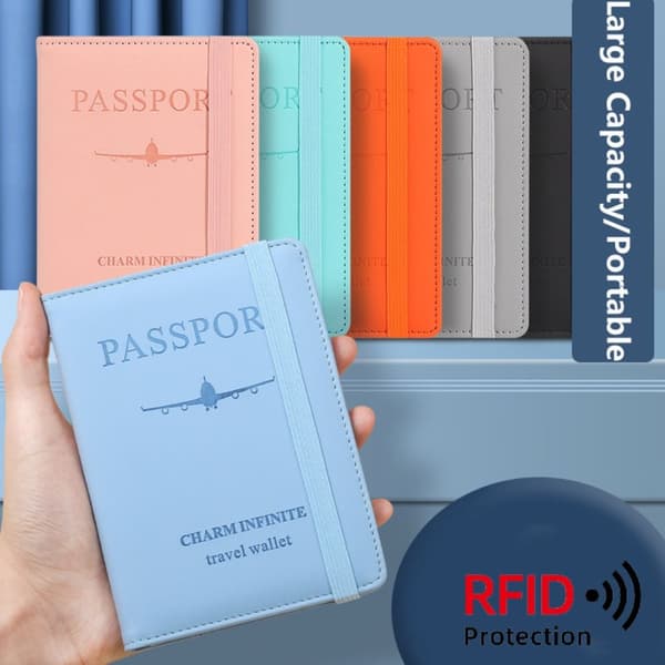 RFID-passikotelo ja -suojus, sininen Blue