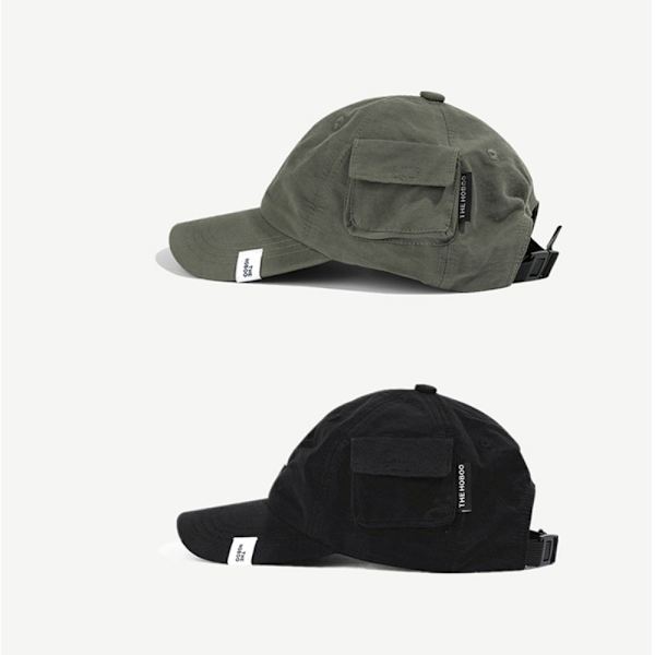 Sidelomme baseballkasket Street Hip-hop kasket SORT black