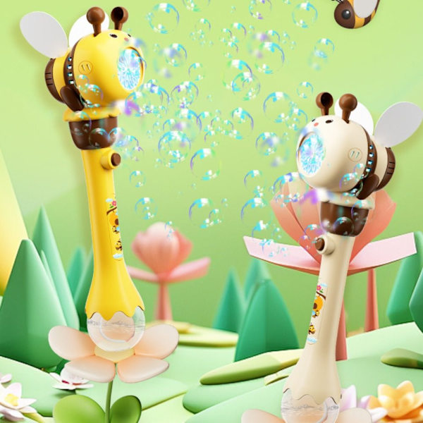 Bubbelblåsande Stick Automatisk Bubbelmaskin GUL yellow