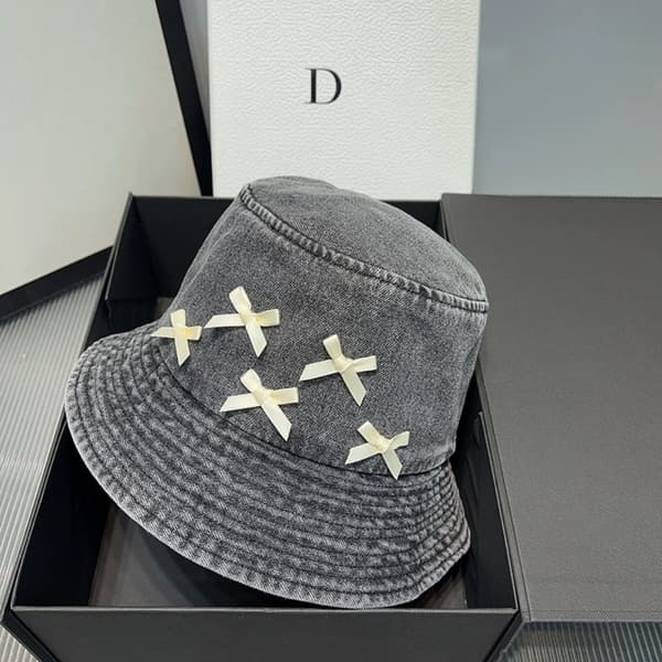 Bow Knot Hat Spand Hat GRÅ Grey