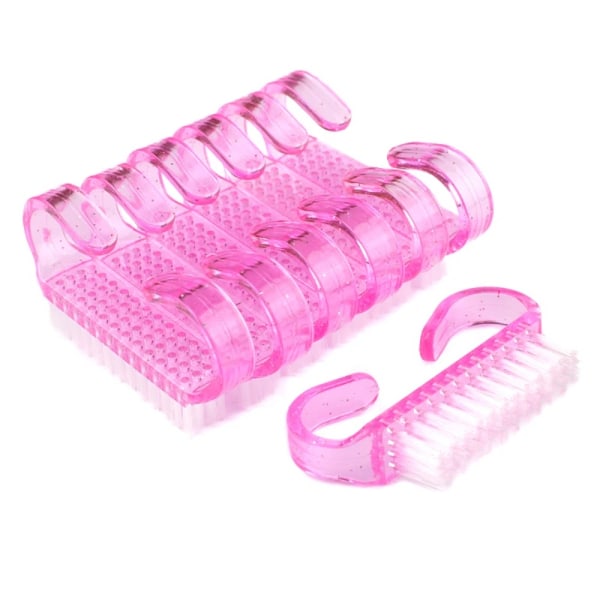 100 Stk/Pakke Neglebørsteverktøy Rensebørster ROSA pink