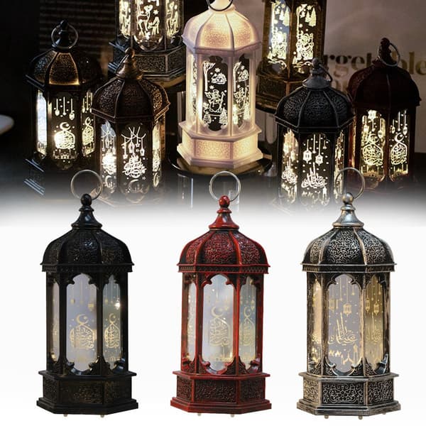 Eid Mubarak LED-vindljus Ramadan Dekorationer