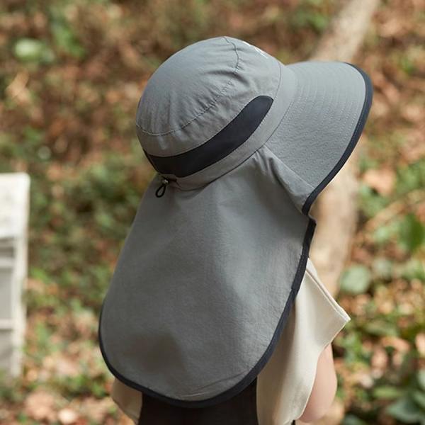 Solskyddad sommarhatt för barn Tunn fiskarhatt för barn dark grey