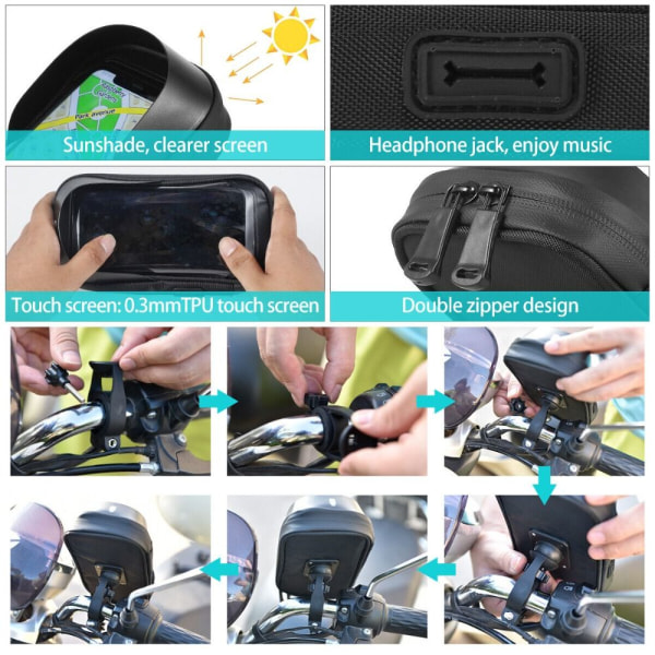 Polkupyörän phone case Pyöräpuhelimen kiinnityslaukku Mobile