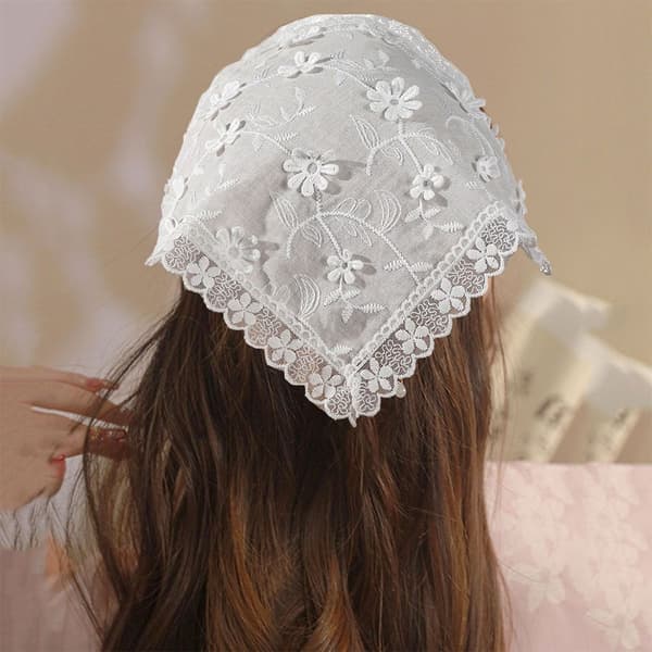 Spets Hårband Blomma Turban Sjal 3 3 3