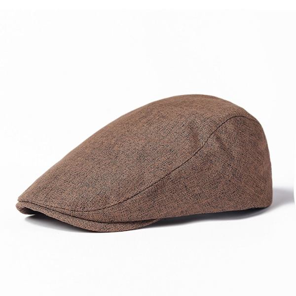 Basker platt cap för män BEIGE Beige