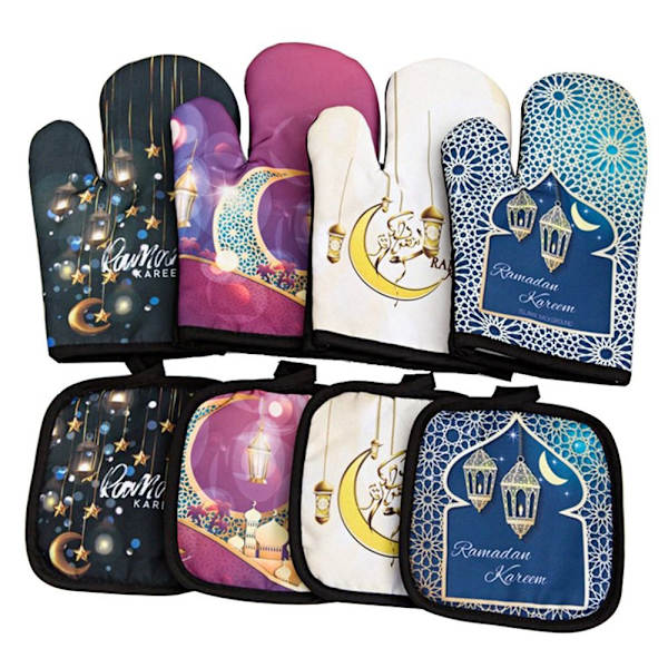 Bagning Anti-Hot Handsker Eid Mubarak Ovnhandsker STYLE C STYLE C