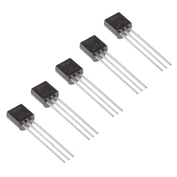 5 STK Analog temperatursensor 3-pinners digitalt termometer IC 5PCS