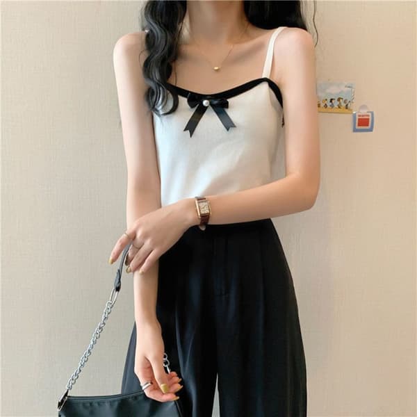 Vest Crop Tops PINK Pink