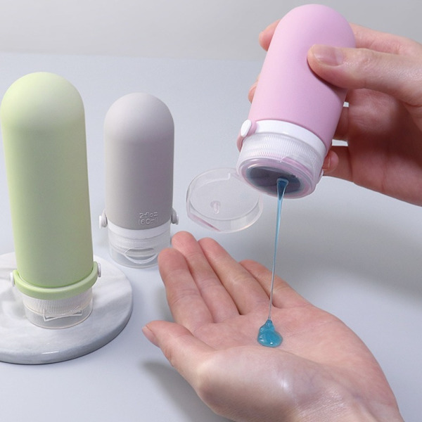 Vätskebehållare Resepåfyllningsbar flaska LJUSGRÅ 90ML light grey 90ml