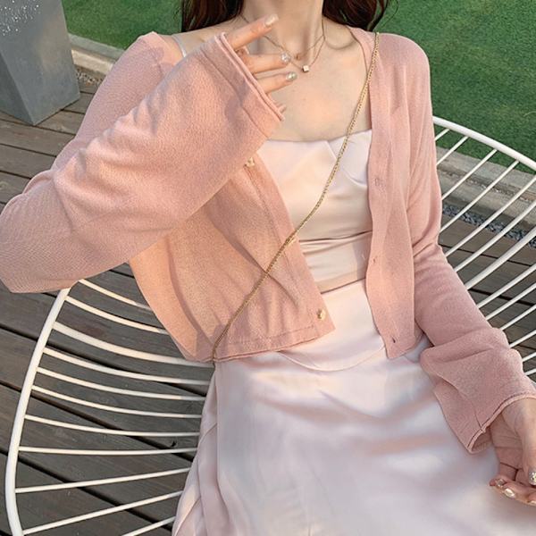 Stickad kofta Stickad toppar ROSA Pink