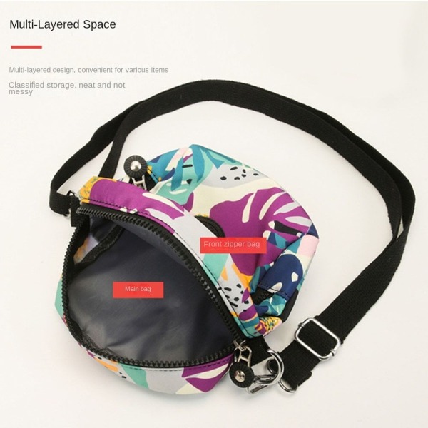 Crossbody-veske med trykk for kvinner Mobiltelefonveske 1 1 1