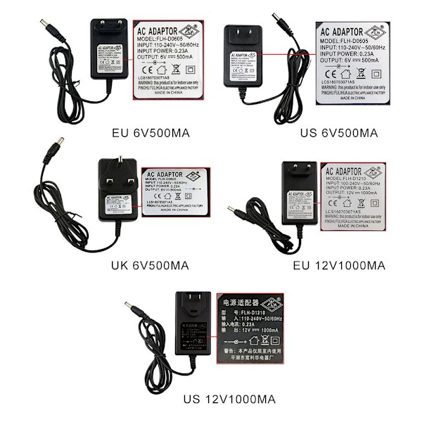 Strömadapter Vagnladdare EU 12V1000MA EU 12V1000MA EU 12V1000MA