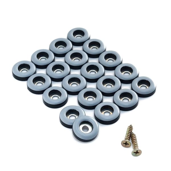 20-pack skruvbara möbelglidare/möbeltassar för möbelben 19mm