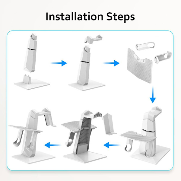 VR Stand Holder Stabil brakett Vertikal Display Dock Station White