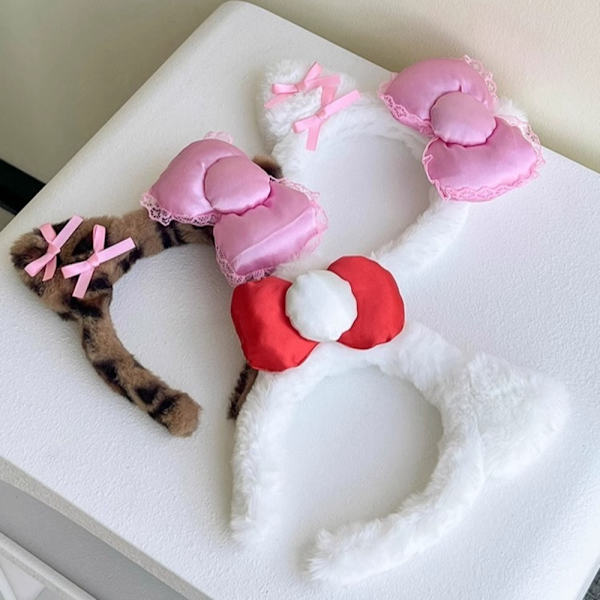 Kawaii Pannband Söt Rosett Håraccessoar E E E