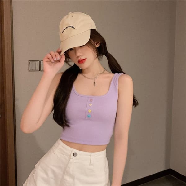 Seksikäs Sling Crop Top SININEN Blue
