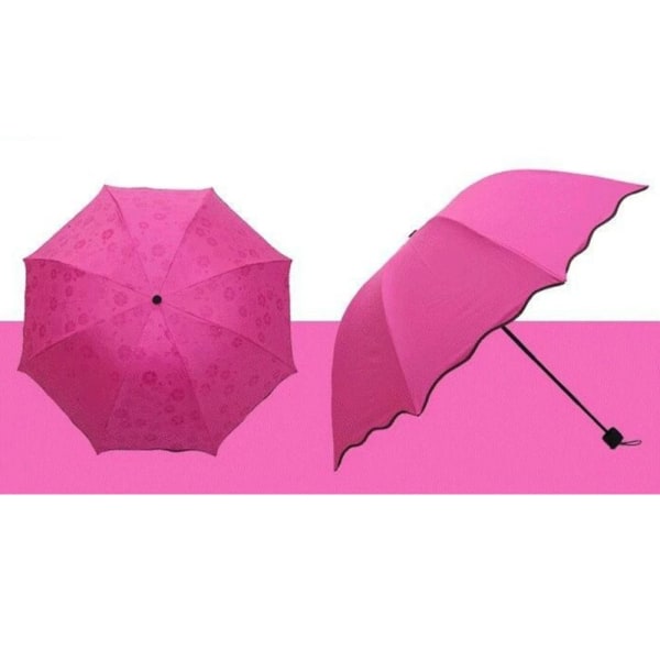 Vikbart paraply Blommande paraply i vatten ROSE RED Rose Red