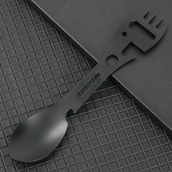 Utomhus Spork Gaffel Sked Flaskburköppnare Camping Survival