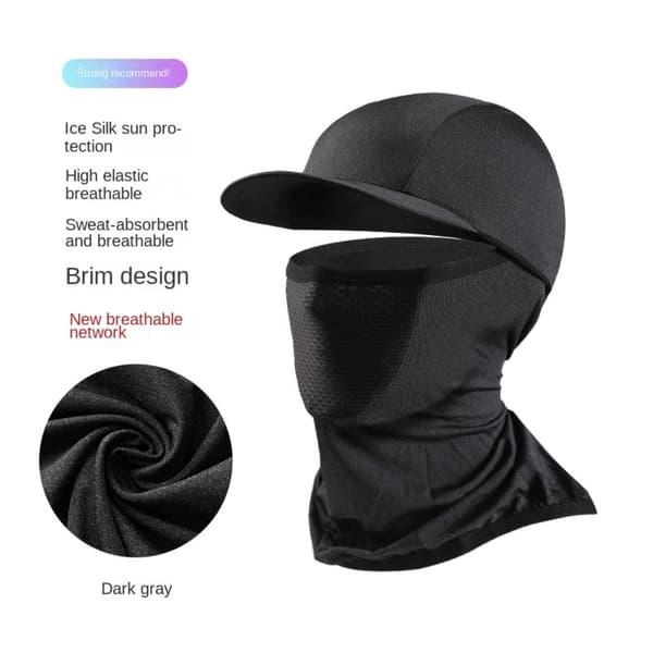 Full Face Cap Sykkel Balaclava MØRKEGRÅ Dark Grey