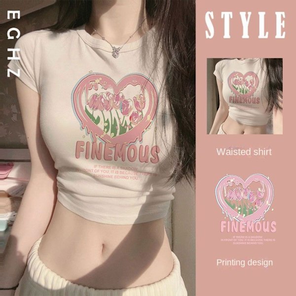 Sweet Print T-paita, jossa on lyhythihainen M M
