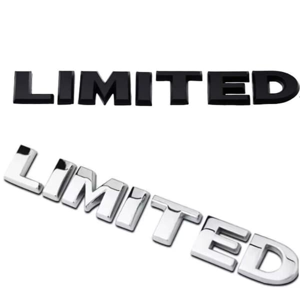 2 kpl Limited-embleemit ABS-autotarrat