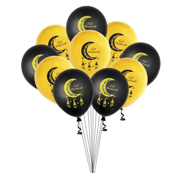 10 stk Eid Mubarak Ballonger Oppblåsbare Leke 10 STK STYLE4