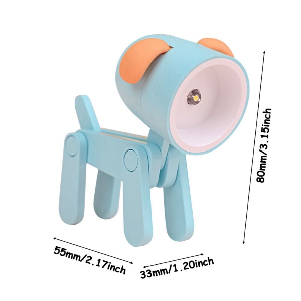 LED Natlys Tegnefilm Skrivebordslampe GUL HVALP HVALP yellow puppy-puppy