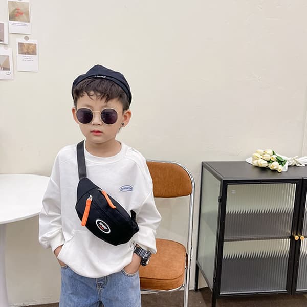 Børne Brysttaske Fanny Pack SORT Black