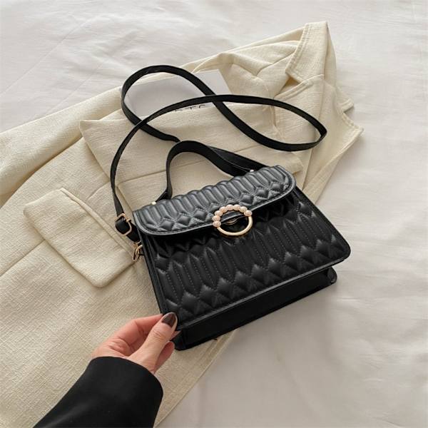 Axelväska Messenger Bag SVART Black