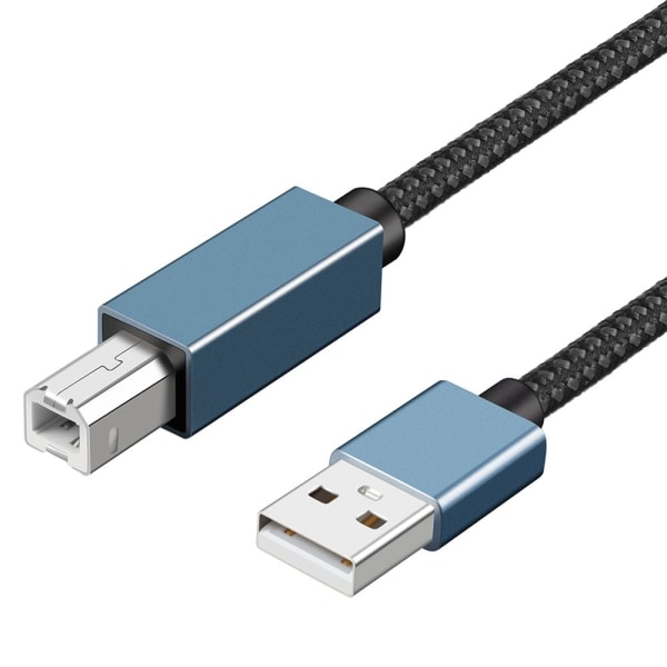 Skrivarkabel USB A till USB B 2.0 GRÅ 3M Grey 3m