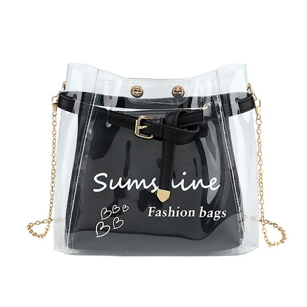 2 i 1 axelväskor Jelly Bag SVART black
