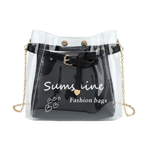 2-i-1 Skuldertasker Jelly Taske SORT black