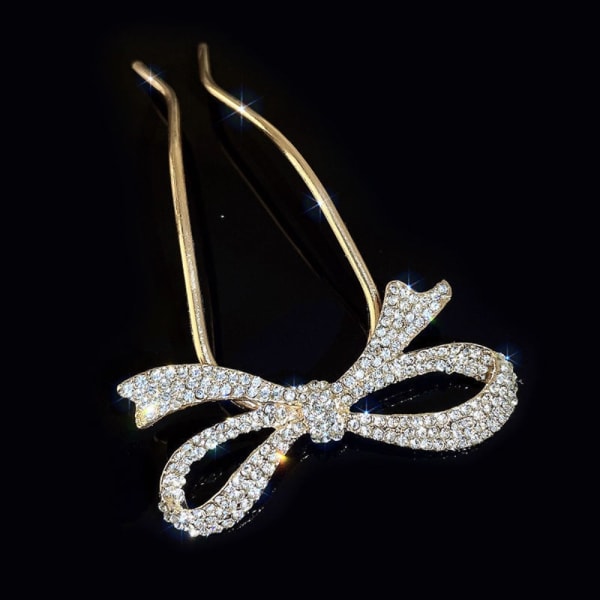 Bow Knot Hair Clip Elegant Hair Clip SILVER Silver