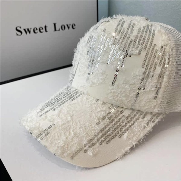 Mesh cap Baseballkeps Mode Dammössor som andas VIT white
