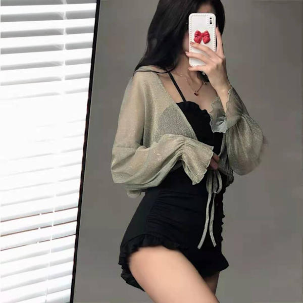 Yksiosainen hame-uimapuku Set uimapuku MUSTA XL Black XL