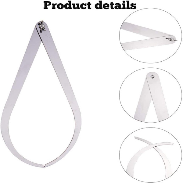 Clay Caliper Tool taivutettu jalka mittaus keramiikka työkalu 10 inch