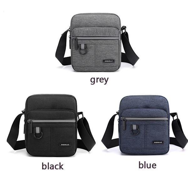 Herrar Väska Axelväska Messenger Bag GRÅ grey