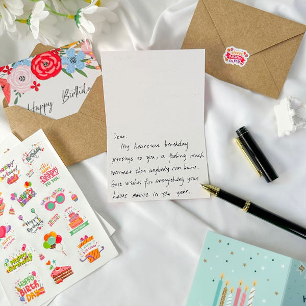 Gratulerer med bursdagskort Multipack hilsenpakke med konvolutter Birthday Card Set
