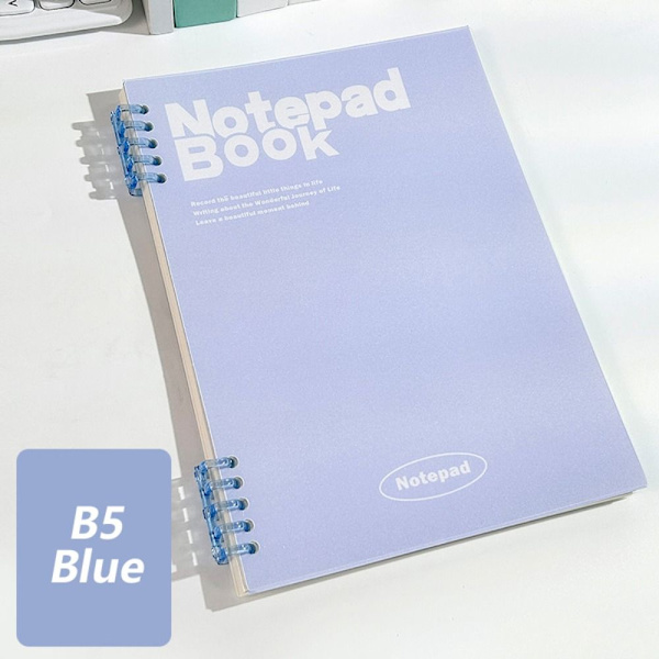 Ringbind Notesbog Løsbladsnotesbog BLÅ B5 Blue B5