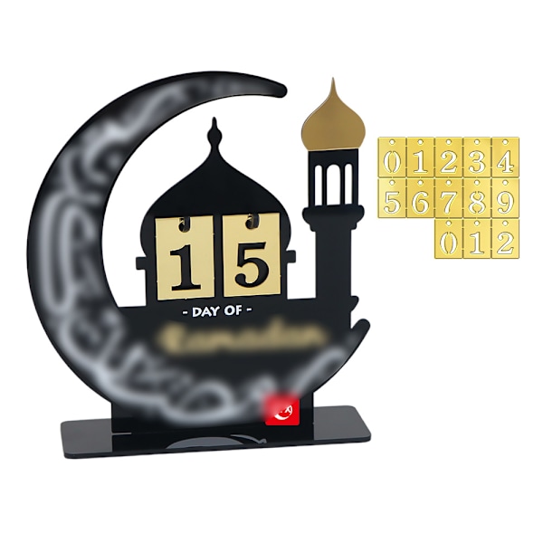 Akryl nedräkningskalender för Eid Mubarak Ramadan Kareen-fest 2025
