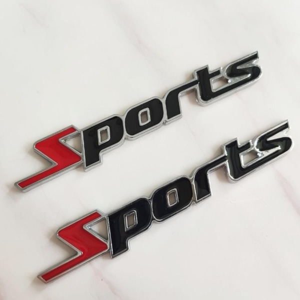 2 kpl Sports Emblem 3D Metal Badge -autokoriste