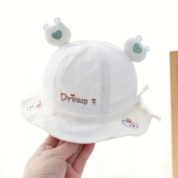 Flickor Bucket Hat Baby Kepsar VIT white