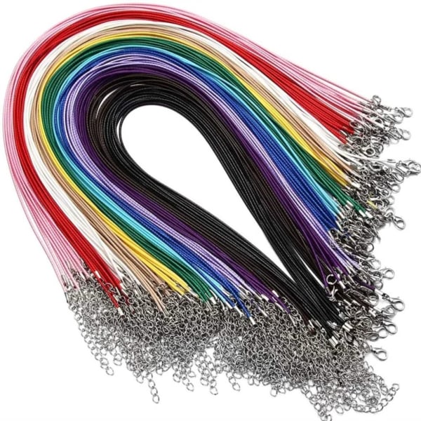 50 stk Halskjede String Tau Skinn Vokset Cord Chain KAFFE Coffee