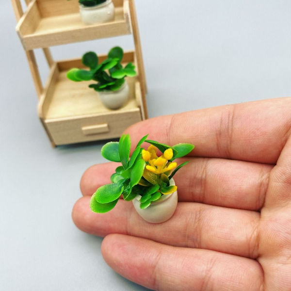 Dukkehus Miniature Plant Plastic Simulation Vase 2 2 2