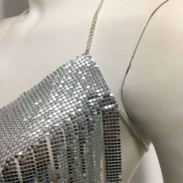 Metall Crop Top Cropped Top SØLV Silver