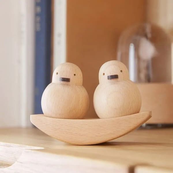 Träanka Ankfigurer Ankdekoration