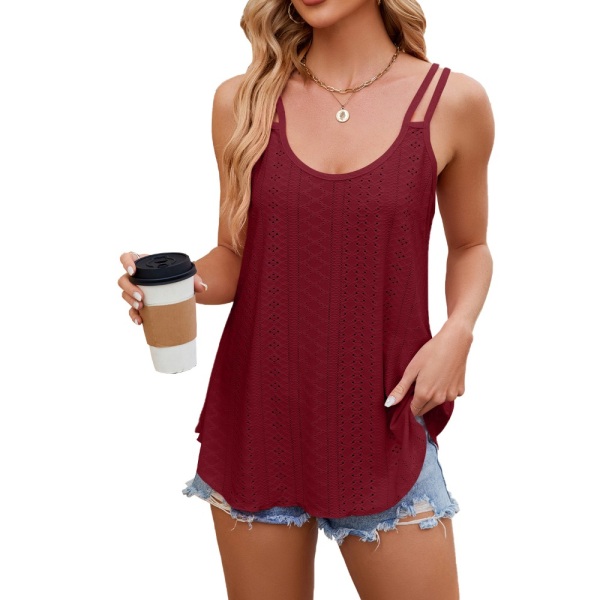 Naisten liivi Camisole WINE RED-L WINE RED-L Wine Red-L